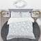Designart '3D White And Blue Pattern IV' Mid-Century Duvet Cover Set